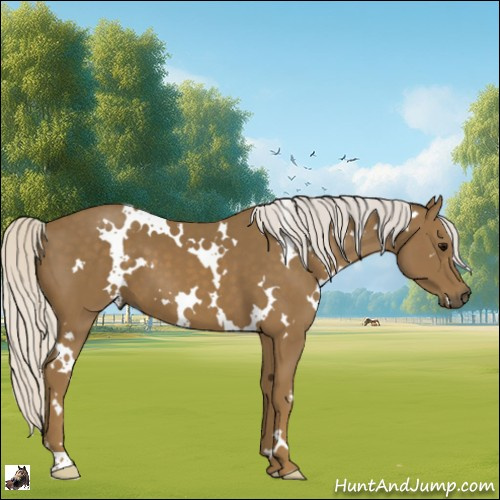 Horse Color:White Spotted Silver Smoky Black 