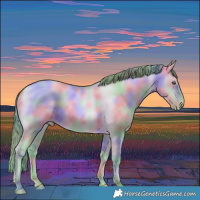 Horse Color:Nacre Watercolor Smoky Grullo Pearl Rabicano