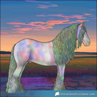 Horse Color:Nacre Watercolor Smoky Grullo Pearl Rabicano 