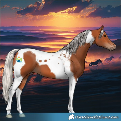 Horse Color:Silver Bay Tobiano 