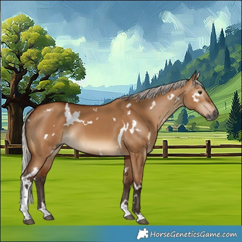 Horse Color:Gray White Spotted Silver Bay Dun Tobiano