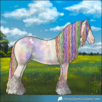 Horse Color:Painted Nacre White Spotted Gold Champagne Dun 