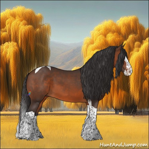 Horse Color:Brown Splash Tobiano