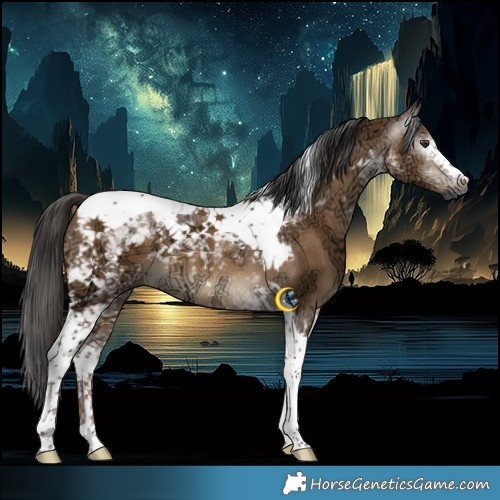 Horse Color:Gray White Spotted Liver Red Dun Ice Tobiano 