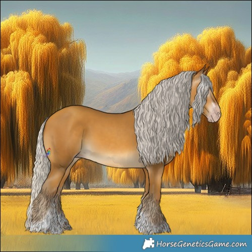Horse Color:Gray Silver Amber Cream Champagne Tobiano Frame Rabicano