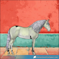 Horse Color:Void Watercolor Chocolate Palomino Pearl Tobiano 
