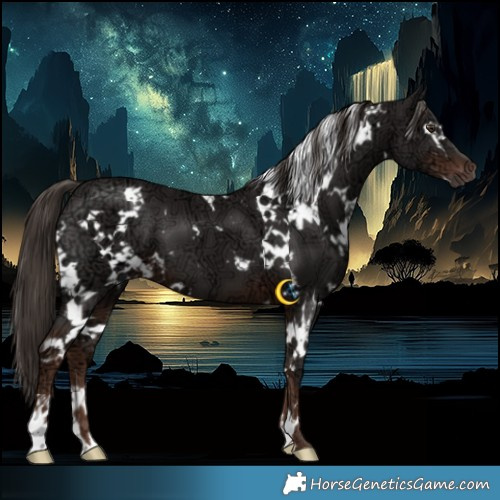 Horse Color:White Spotted Liver Chestnut Ice