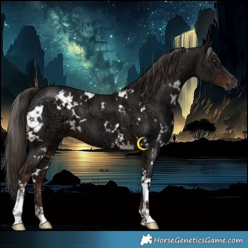 Horse Color:White Spotted Liver Chestnut Ice 