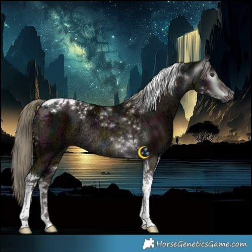 Horse Color:Gray Midnight Liver Red Dun Ice Mushroom Tobiano Rabicano Brindle