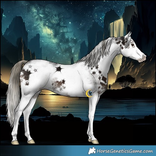 Horse Color:White Spotted Liver Chestnut Ice Mushroom Splash