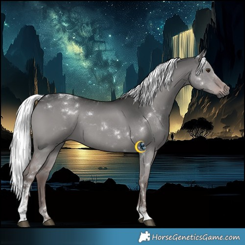 Horse Color:Gray Platinum Liver Red Dun Mushroom Sabino Tobiano