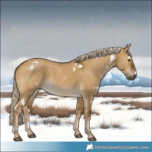 Horse Color:White Spotted Chocolate Palomino Dun Rabicano 