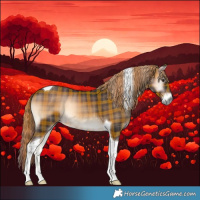 Horse Color:Plaid  Liver Red Onyx Tobiano 