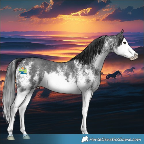 Horse Color:White Spotted Black Splash 