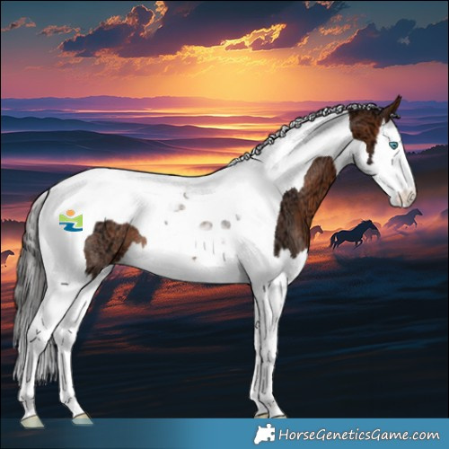 Horse Color:Bay Ice Splash Tobiano Rabicano 