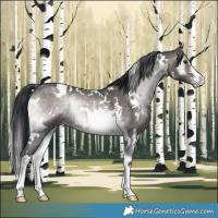 Horse Color:Platinum White Spotted Brown Onyx Sabino