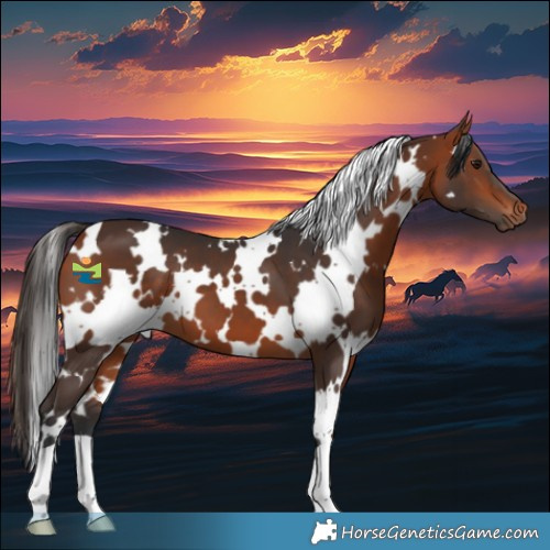 Horse Color:White Spotted Bay 