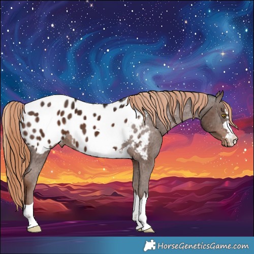Horse Color:Liver Chestnut Appaloosa