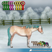 Horse Color:Painted White Spotted Silver Blue Onyx Pearl 