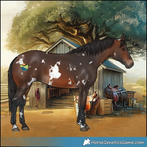 Horse Color:White Spotted Brown 