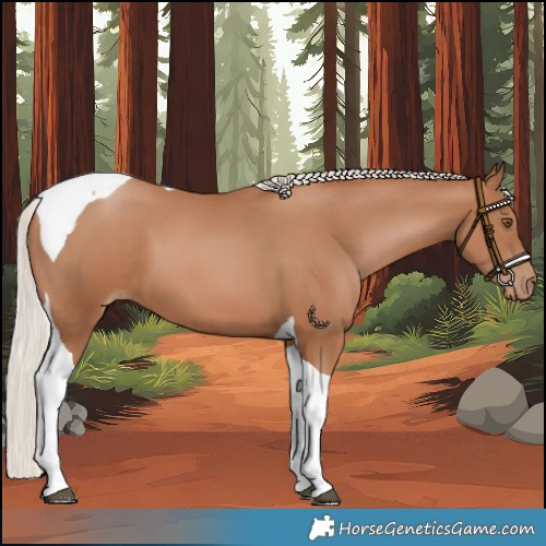 Horse Color:Silver Black Pearl Tobiano 