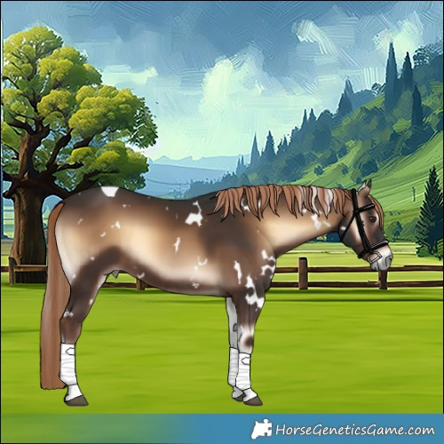 Horse Color:White Spotted Liver Red Onyx Tobiano 