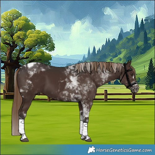 Horse Color:White Spotted Liver Chestnut Tobiano 