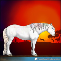 Horse Color:Nacre White Spotted Buckskin Pearl Splash Varnish 