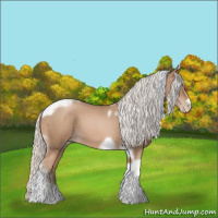 Horse Color:Silver Blue Roan Pearl Tobiano Frame
