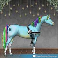 Horse Color:Painted Watercolor White Spotted Brown 