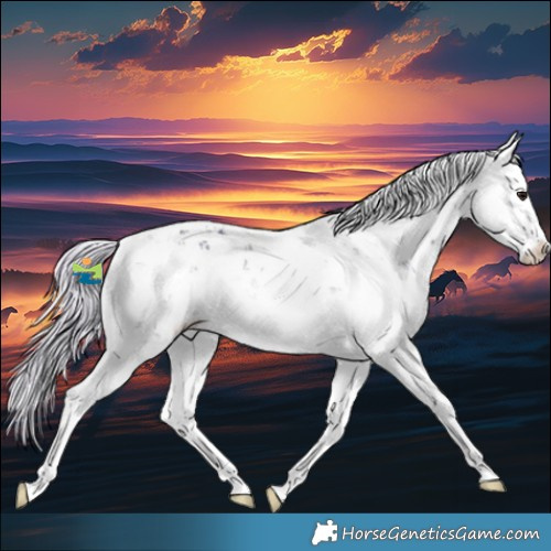 Horse Color:Watercolor Silver Smoky Black Ice Sabino Splash 