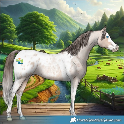 Horse Color:Amber Champagne Roan Splash Tobiano Appaloosa 