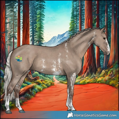 Horse Color:Silver Grullo Sabino 