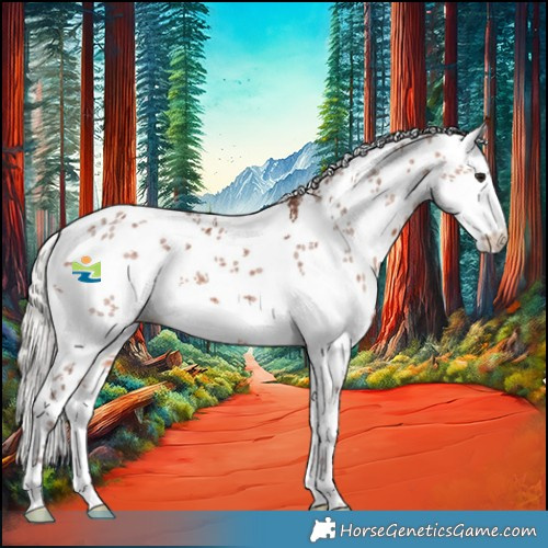Horse Color:White Spotted Silver Bay Sabino 