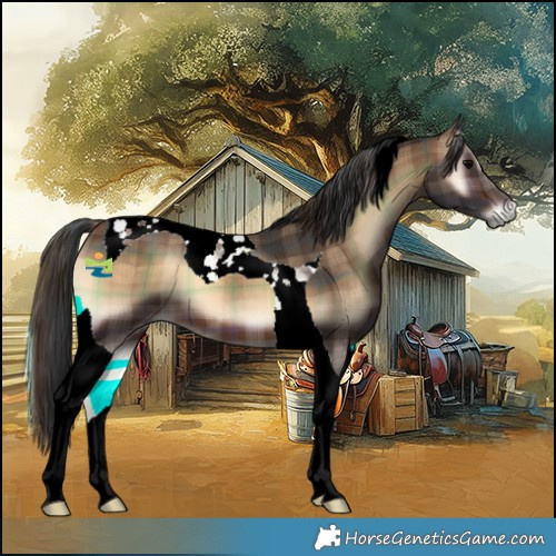 Horse Color:Plaid  Brown Onyx Tobiano 