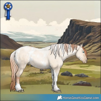 Horse Color:White Spotted Sable Champagne Pearl Dun Tobiano Rabicano