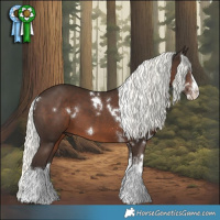 Horse Color:White Spotted Liver Chestnut Mushroom Splash 