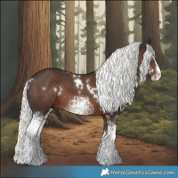 Horse Color:White Spotted Liver Chestnut Mushroom Splash 