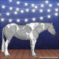 Horse Color:Silver Grullo Chinchilla Tobiano 