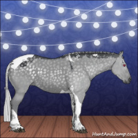 Horse Color:Silver Grullo Chinchilla Tobiano 