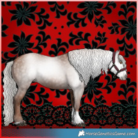 Horse Color:Gray Silver Black Pearl Tobiano