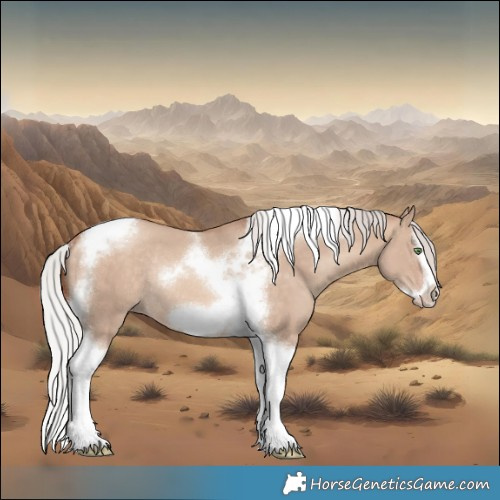 Horse Color:Silver Sable Champagne Dun Splash Tobiano Frame Rabicano 