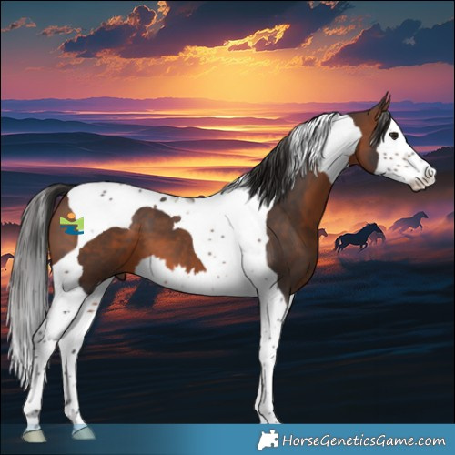 Horse Color:Brown Splash Tobiano 