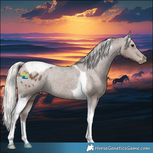 Horse Color:Silver Black Tobiano Appaloosa Rabicano 