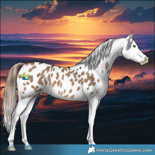 Horse Color:Bay Dun Appaloosa 