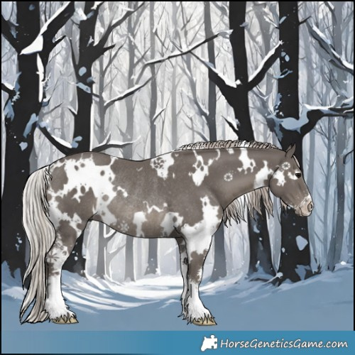 Horse Color:White Spotted Silver Black Sabino Rabicano 
