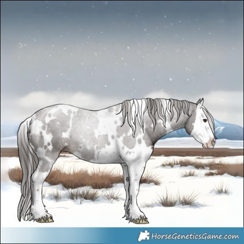 Horse Color:White Spotted Liver Chestnut Splash 