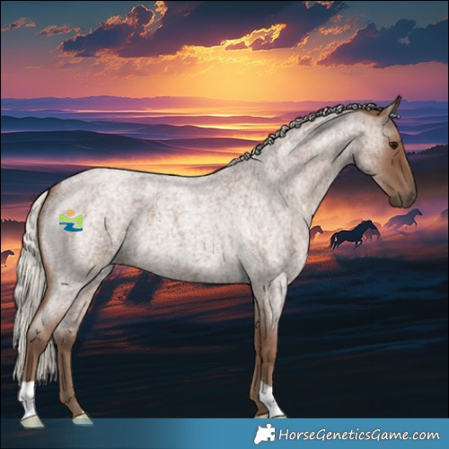 Horse Color:Silver Blue Roan 
