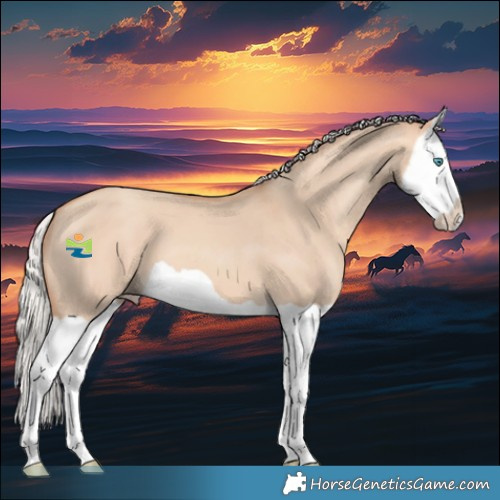 Horse Color:Silver Amber Champagne Dun Splash 