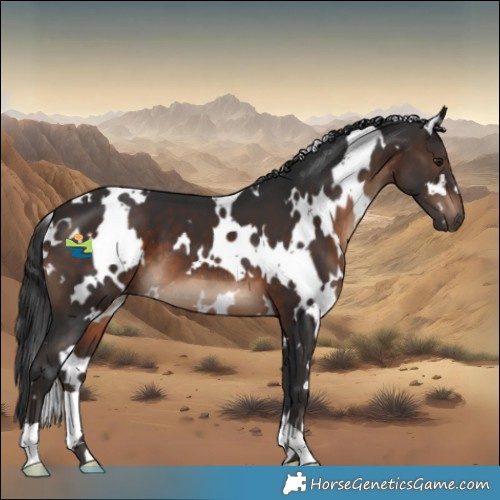 Horse Color:White Spotted Brown 
